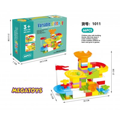 CVN1-1011-Mega Junior Blocks - Đồ chơi ghép hình công viên nước cho bé ( 66 PCS)